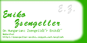eniko zsengeller business card
